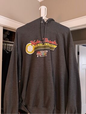 Charcoal Pullover Hoodie with Racing Logo